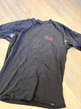 KR3W Black Short Sleeve Tee with Red Chest Logo